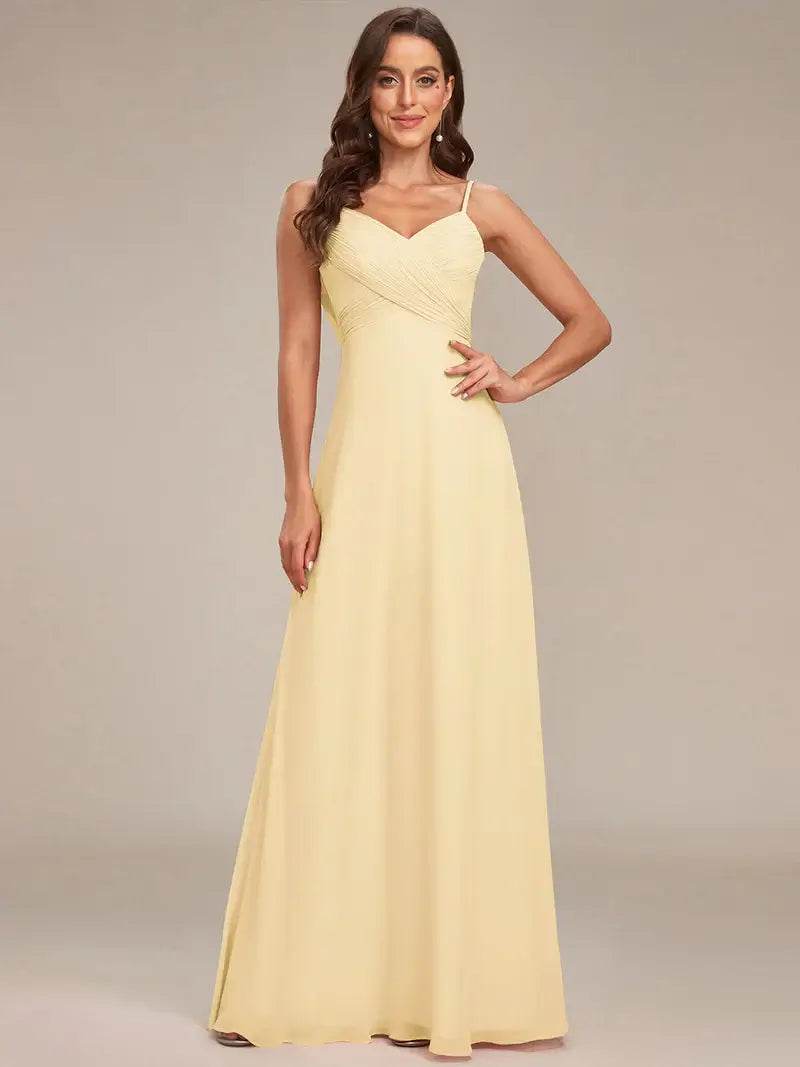 Elegant Sleeveless A-Line Evening Dress for Formal Occasions - Biamonde